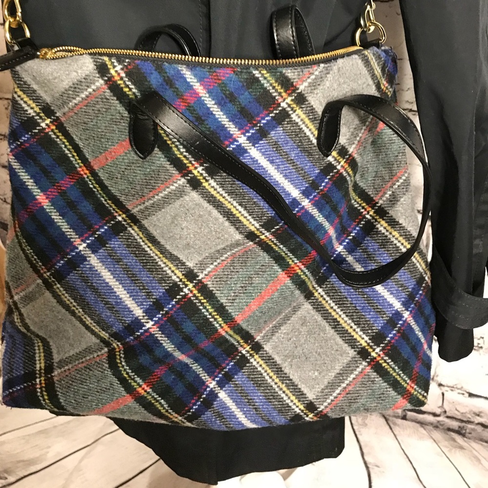 Talbots Plaid Large Crossbody Bag